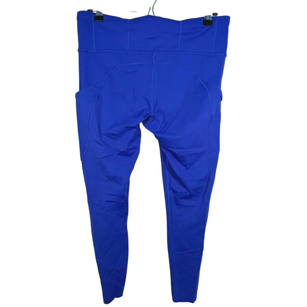 Lululemon Fast & Free Leggings Size 10 Jet Stream Blue Nulux 25